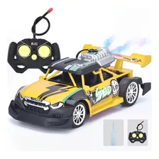 Coche Teledirigido Con Luces Y Spray, Juguetes Para Niños