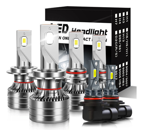 Kit De Focos Led H4 H3 Luz Alta/baja 8000lm Para Nissan Ed