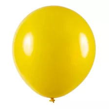 Balão De Festa Redondo Liso - Amarelo - 12 30cm - 24 Un
