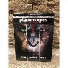 Planet Of The Ape Trilogia 4k Ultrahd + Bluray Original Nuev