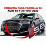 Emblema Quattro/parrilla Audi A8/s8 1997-2023 Crom/rojo