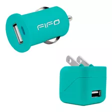 Combo Cargador Usb: Auto + Casa Fifo 60116 - Tecnobox