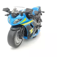 Miniatura Moto Corrida Metal C/ Som E Fricção Brinquedo 1:14