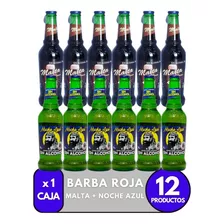 Cerveza Barba Roja Sin Alcohol. Malta + Noche Azul. Pack X12