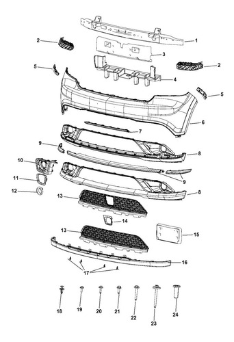 Soporte Parachoque Derecho Mopar Dodge Durango 2014-2020 Foto 3