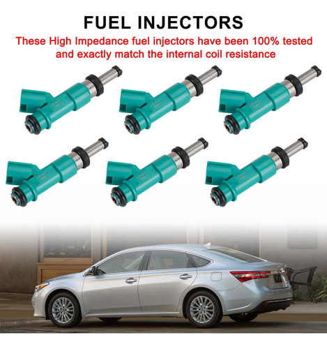 6x Inyector De Combustible For Toyota Camry Highlander Sien Foto 9