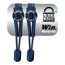 Cadarço Elastico Lock Laces Azul Marinho