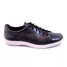 Zapatillas Urbanas Darmaz 3064 100% Cuero Negro Azul Y Suela