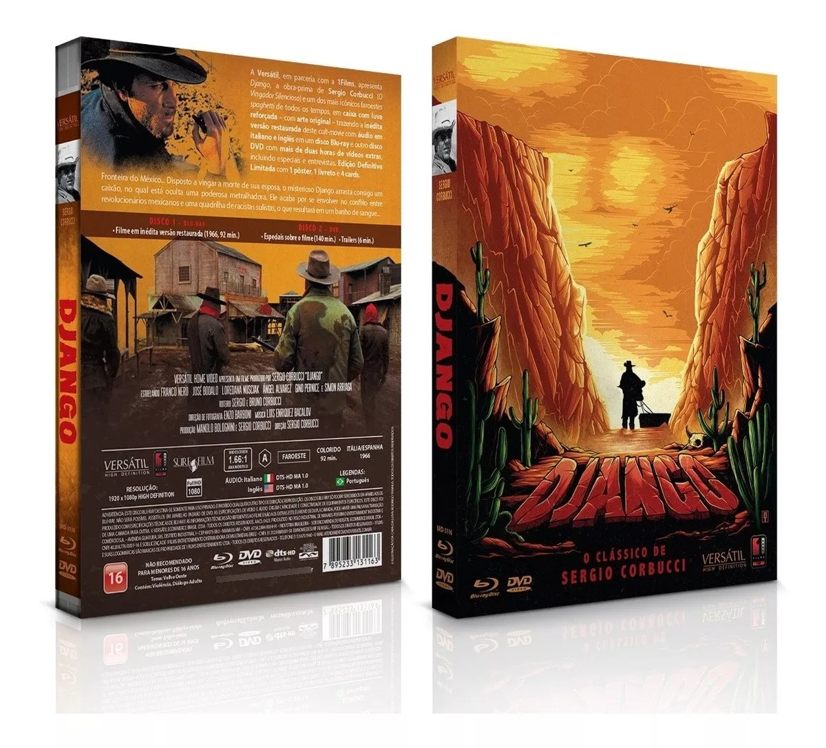 Blu-ray Django - 1 Pôster, 1 Livreto E 4 Cards + 1 Dvd