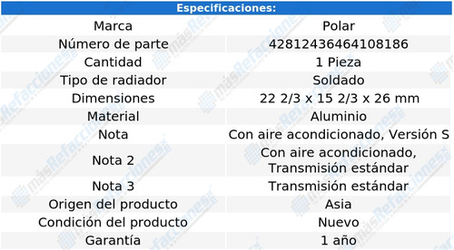 Radiador Mini Cooper S 2002 2003 2004 05 06 07 2008 1.6 Bsj Foto 2