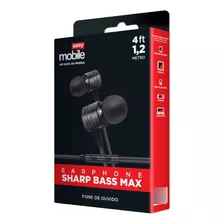 Fone De Ouvido Easy Mobile Sharp Bass Max Preto