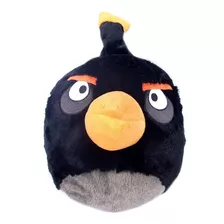 Angry Birds Pájaro Negro Bomb Tipo Backpack Peluche 38 Cms
