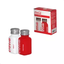 Conjunto Saleiro E Pimenteiro Temperos 80ml 2 Peças Cor Vermelho E Branco