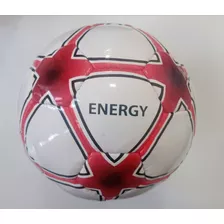 Pelota Futbol N° 5 Energy 102018 Shine Blanco Con Negro Color Rojo Con Blanco