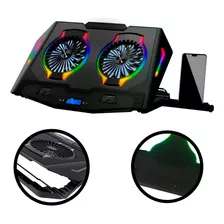 Cooler Para Laptop Gamer Rgb Cybercol - Hasta 17 Pulgadas