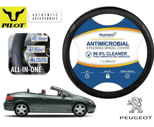 Funda Cubrevolante Negro Antimicrobial Peugeot 307cc 2004 Foto 4