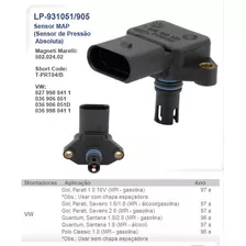 Sensor Map Vw Gol 1.0/1.6/1.8/2.0 Mpi 1997 En Adelante