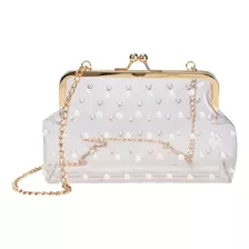 Bolso De Hombro Con Cadena De Pvc Transparente Transparente