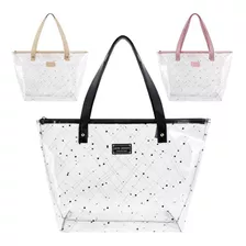 Bolsa Feminina Charmosa Glow Transparente Jacki Cores Cor Preto