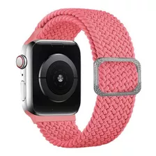 Correa Para Applewatch Trenzada Ajustable 42/44mm Rosada