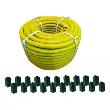 Kit Conduíte Corrugado Reforçado 3/4 50 Mts 20 Caixinha 4x2