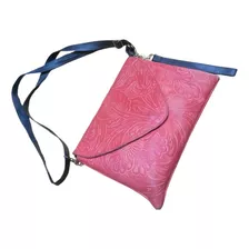 Bolso Artesanal Sobre Piel Genuina Cincelada Dama Crossbody 