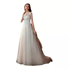 Vestido De Novia Floral Lentejuelas Nf 08