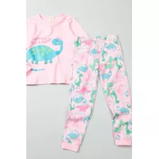 Pijama Niña Diseño Dinosaurio Color Rosa Talla 8