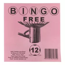 Cartela Bingo 10x11cm -24 Blocos - Coloridas -total 2400 Fls