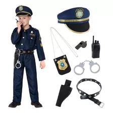 De Conjunto De Uniforme De Policía Para Niños Con Disfraz De Fi