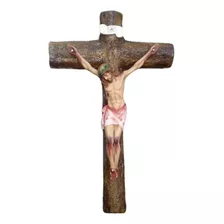 Cristo En Fibra De Vidrio De 90cms Cruz En Fibra De 1.30 Mts