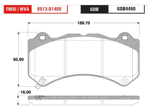 Balata Delantera Low Trw Jeep Grand Cherokee Srt 6.4 2013 Foto 2