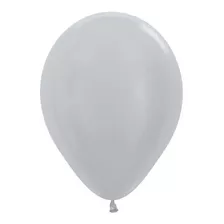 Globos R-12 Satin Plata - Sempertex X 50