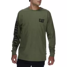 Polera Hombre Trademark Banner Verde Cat