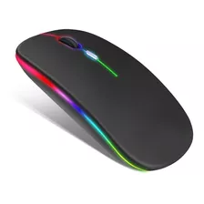 Mouse Inalambrico Usb Recargable Led Rgb Reptilex / Dismac