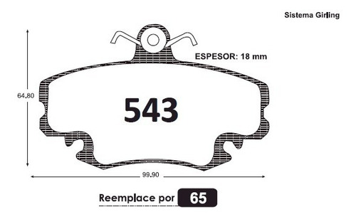 Pastillas De Frenos Delanteras Citroen Zx Coupe 1991-1997 Foto 2