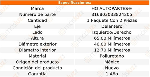 Set 2 Bujes Horquilla Delanteras Izq/der Tracker 91/95 Ho Foto 2