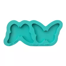 Molde Silicone Resina Borboleta Dupla Chaveiro 5cm