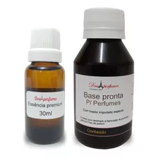 Essência Premium 1ª Linha P/ Perfumes 30ml + Base 70ml