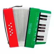 Mini Acordeon Infantil Turbinho 8 Baixos 17 Teclas