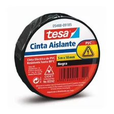 Cinta Aislante Tesa Negra 18mmx5mt X 3und