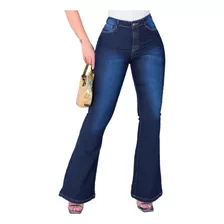 Calça Legging Jeans Cintura Alta Com Bolso Costura Reforçada