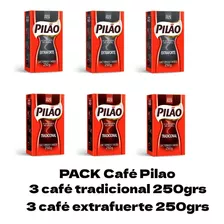Pack Cafe Pilao 250gr Tradicional Y Extrafuerte (6 Unidades)