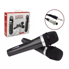 Kit 2 Microfone Profissional Com Fio Cabo 3,8m P10 Tomate