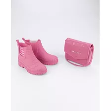 Kit Bota Infantil + Bolsa Grendene Barbie Love Bag Macio