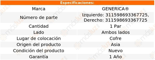 Kit Amortiguadores Cofre Gmc Acadia 17/18 Generica Foto 2