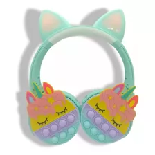 Auricular Unicornio Pop It Multicolor Inalambrico Azul 