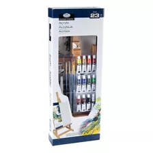 Conjunto Tinta Acrílica Art Set Royal & Langnickel 23 Pçs Cor Branco