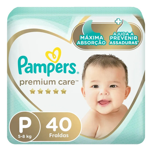 Fralda Pampers Premium Care Tamanho P 40 Unidades