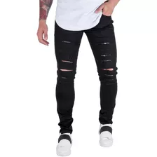 Calça Masculina Destroyed Lycra Skinny Jeans Promoção